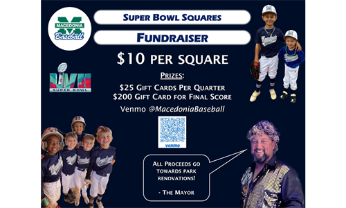 The Macedonia Super Bowl Squares Fundraiser is BACK!